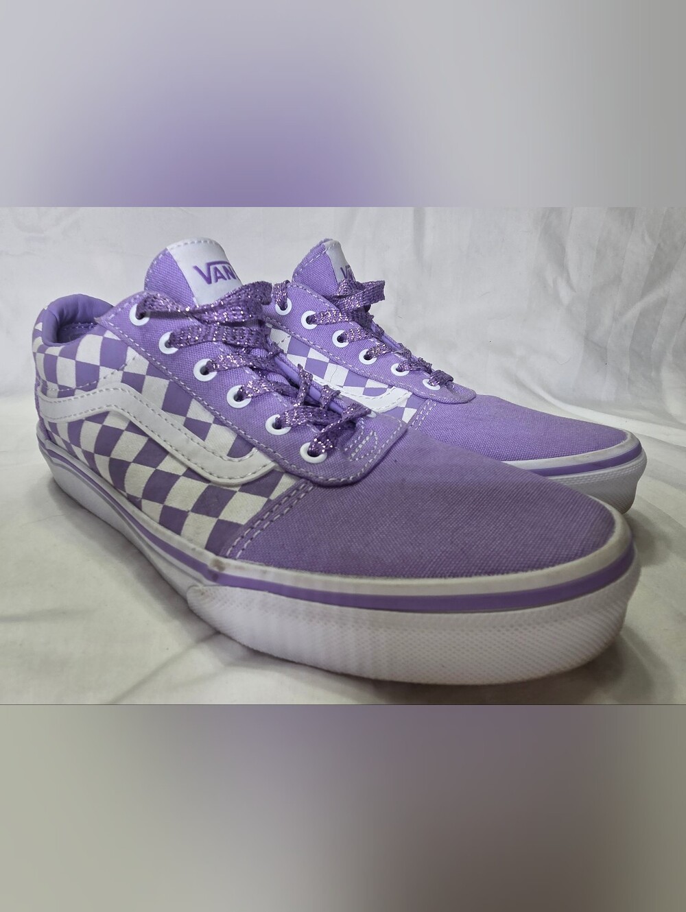 Vans Checkerboard Lavender Low Top Sneakers - Picture 4 of 10